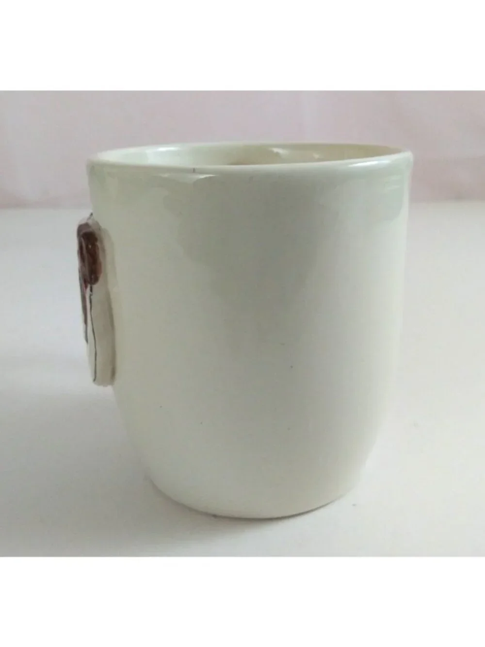 Vintage Svannoy 3D English Bulldog White Novelty Coffee Cup